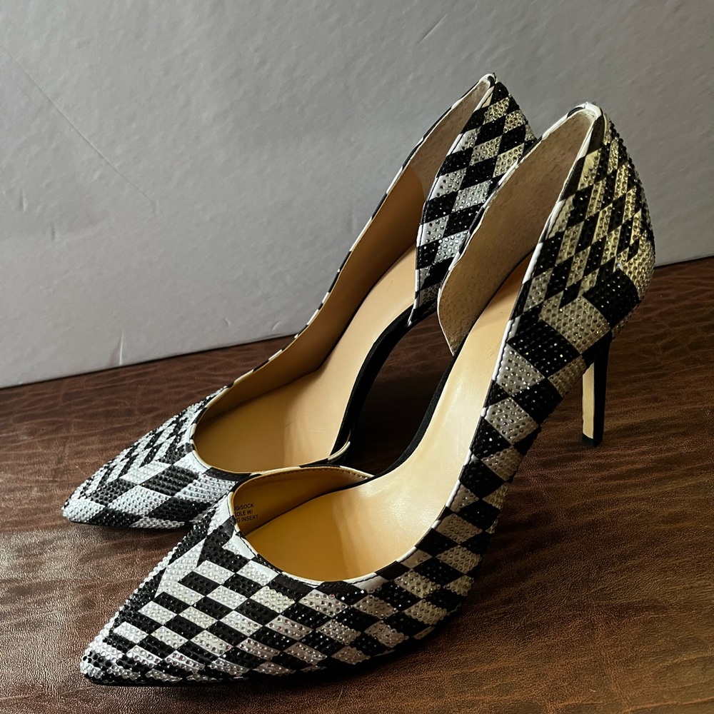 Black & White Sparkly Heels